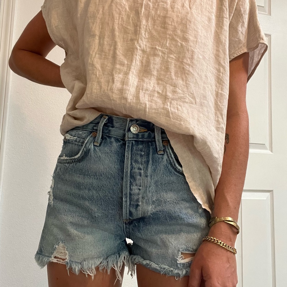 Cream Linen Top